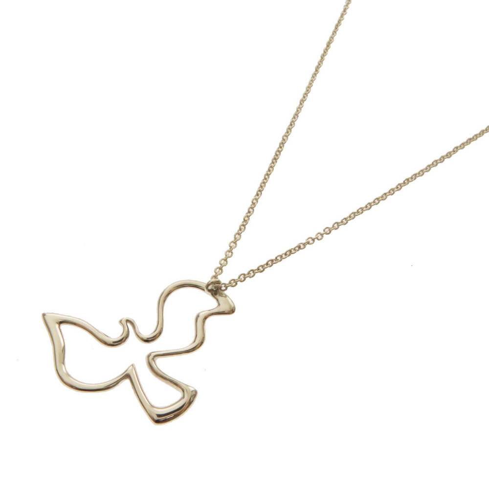 Tiffany Co bird motif necklace silver